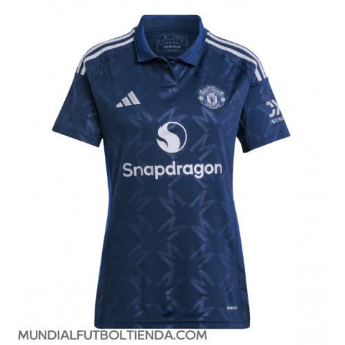 Camiseta Manchester United Segunda Equipación Replica 2024-25 para mujer mangas cortas